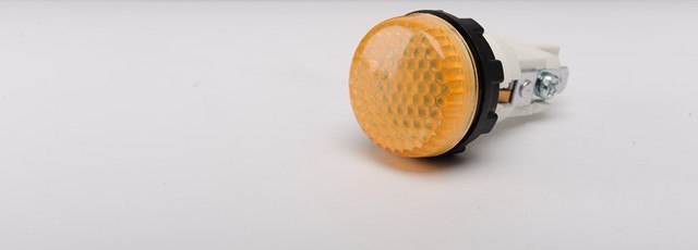 S Series Plastic 230V AC Yellow 22 mm Pilot